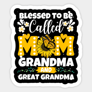 Blessed To Be Called Mom Grandma Cute Grandma Mother's Day Sticker
